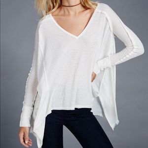Free People Long Sleeve White Top